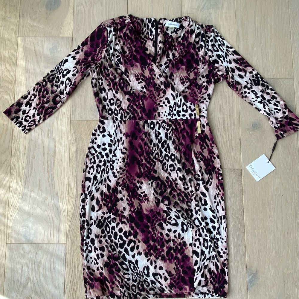 Calvin Klein Faux Wrap Casual Dress